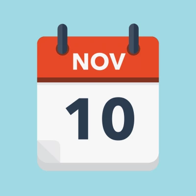 Calendar icon showing 10th November